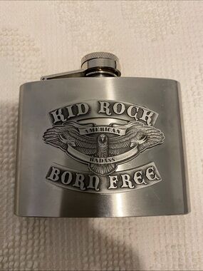 Stainless Steel 'Born Free' Flask - Silver